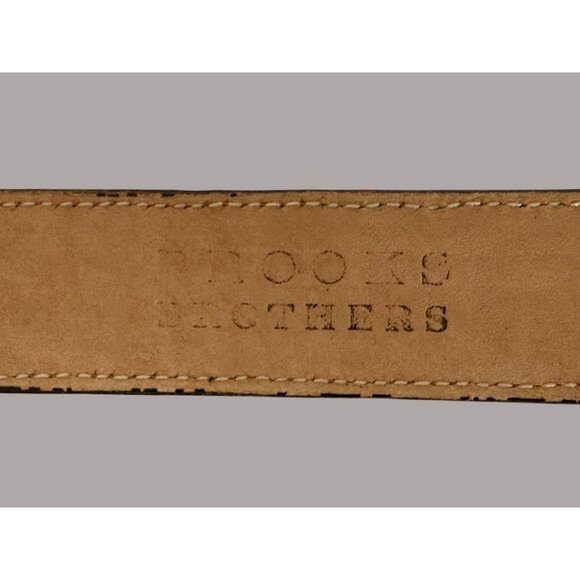 Vintage Brooks Brothers Alligator Embossed Leather Belt Made In USA - Picture 8 of 8